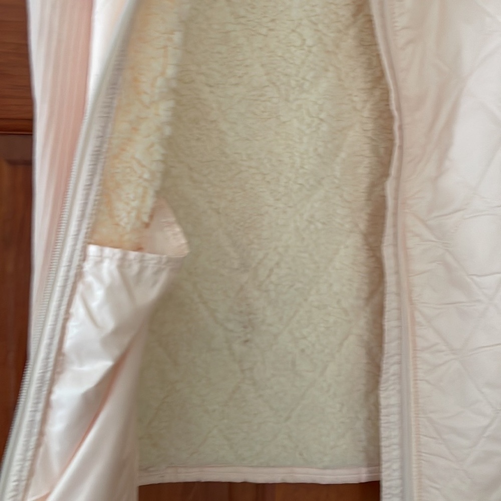 L.L. BEAN vest size S peach yellow fleece lined womens - Picture 4 of 8
